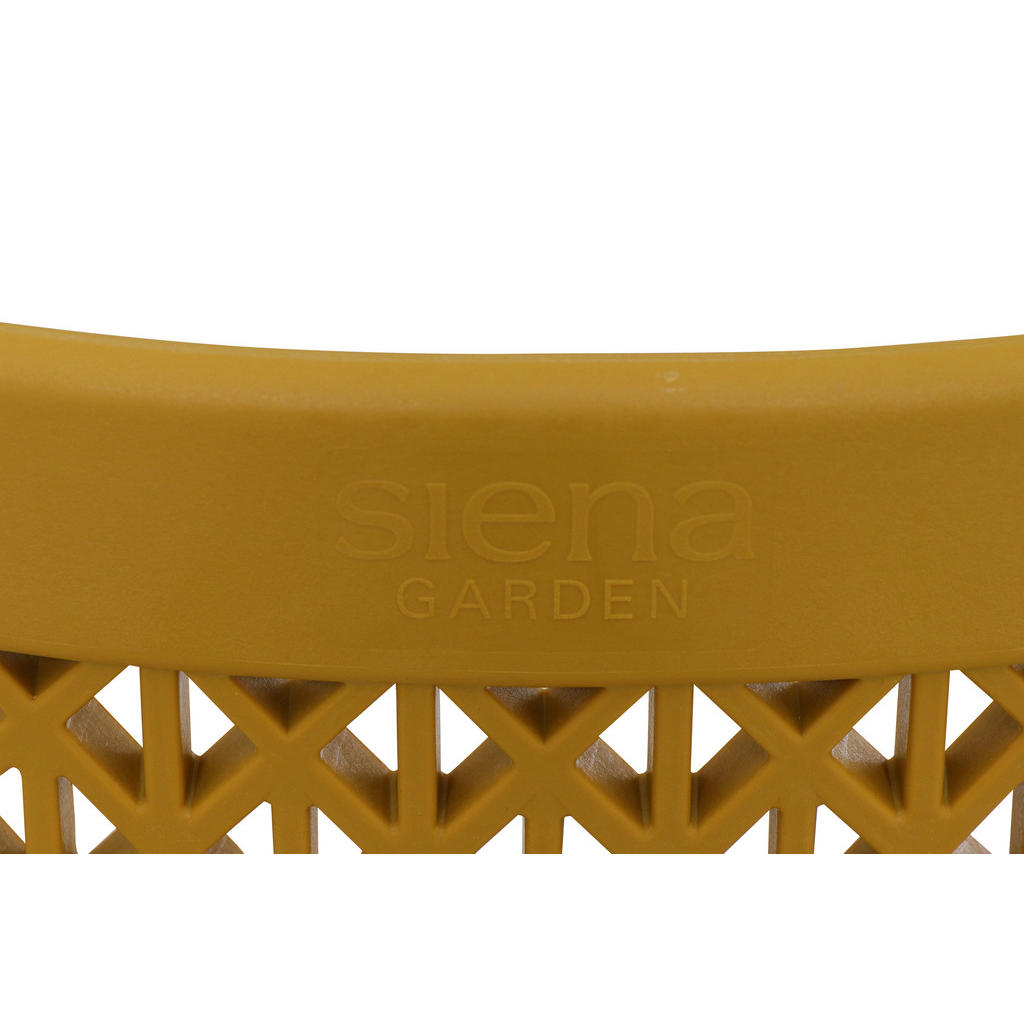 Thumbnail - Siena Garden Gartengarnitur, Anthrazit, Senfgelb, Metall, Kunststoff, 3-teilig, 80x81x80 cm, Tisch klappbar, gastro- und...