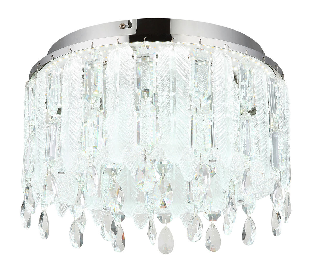 STROPNÍ LED SVÍTIDLO, 38/26 cm  - čiré/barvy chromu, Konvenční, kov/plast (38/26cm) - Globo