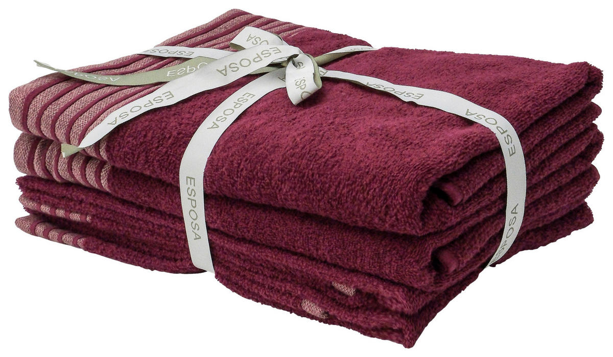 SADA RUČNÍKŮ A OSUŠEK, bobulová - bobulová, Natur, textil - Esposa