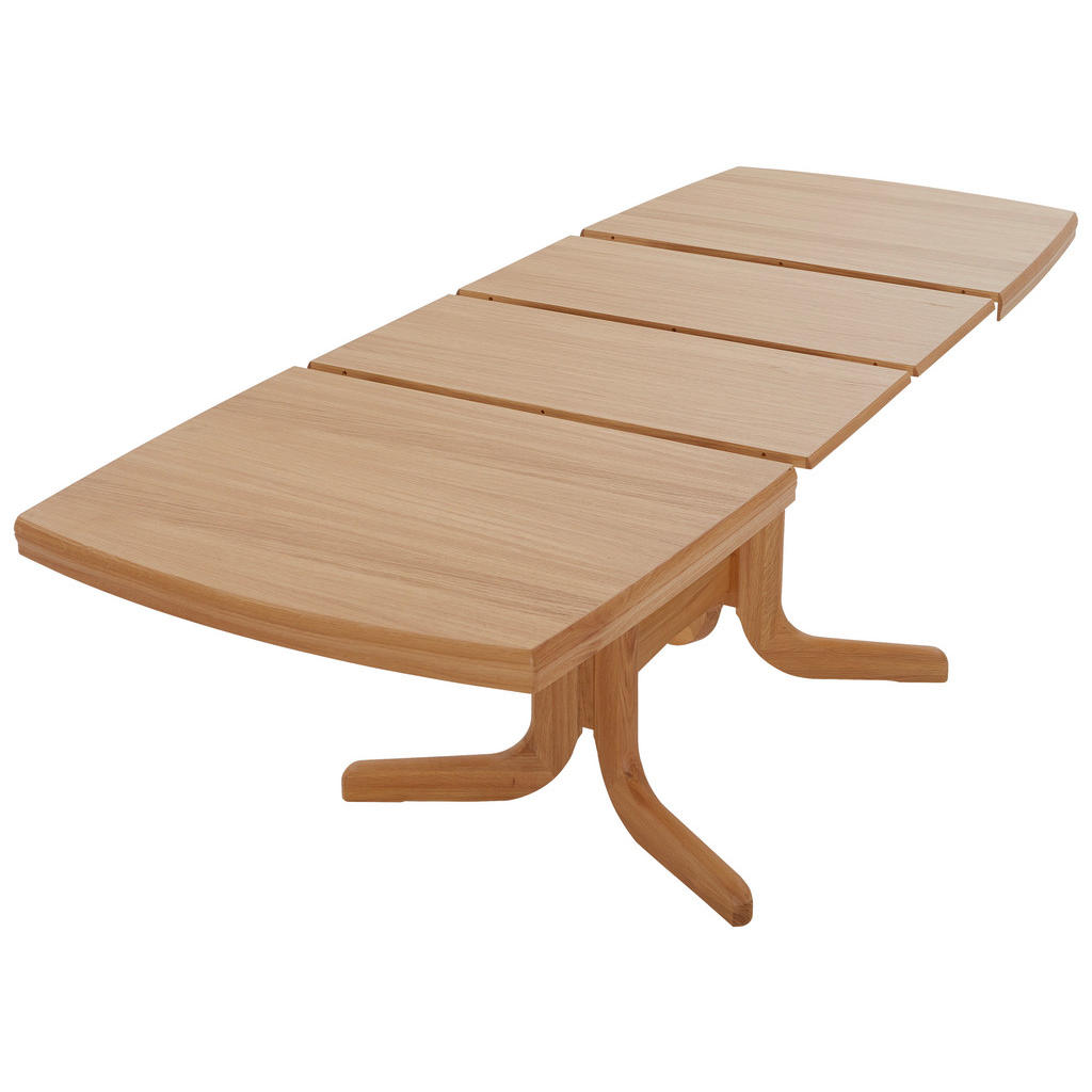 Thumbnail - Valdera Esstisch, Eiche, Holz, Eiche, furniert,massiv, bootsförmig, 85x76x135-215 cm, ausziehbar, in verschiedenen Größe...