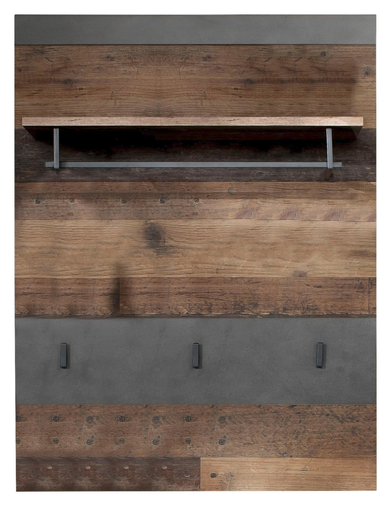 GARDEROBENPANEEL  in 80/106/28 cm  - Graphitfarben/Pinienfarben, Trend, Holzwerkstoff (80/106/28cm) - Livetastic