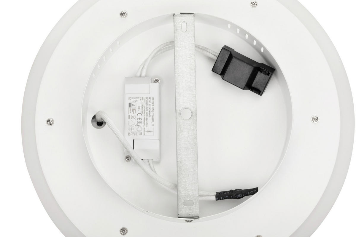 LED-TAKLAMPA Glendale 21 W 45,5/38,5/7 cm  - vit/svart, Basics, metall/plast (45,5/38,5/7cm) - Novel
