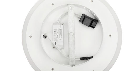 LED-DECKENLEUCHTE 45,5/38,5/7 cm - Schwarz/Weiß, Basics, Kunststoff/Metall (45,5/38,5/7cm) - Novel