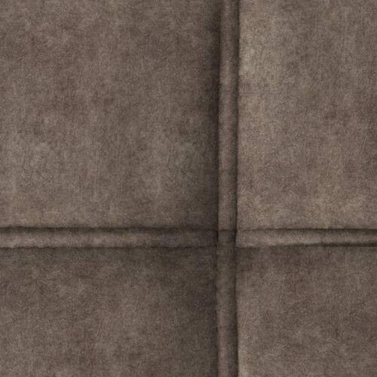 ECKSOFA in Velours Braun  - Schwarz/Braun, Design, Textil/Metall (191/261cm) - Stylife