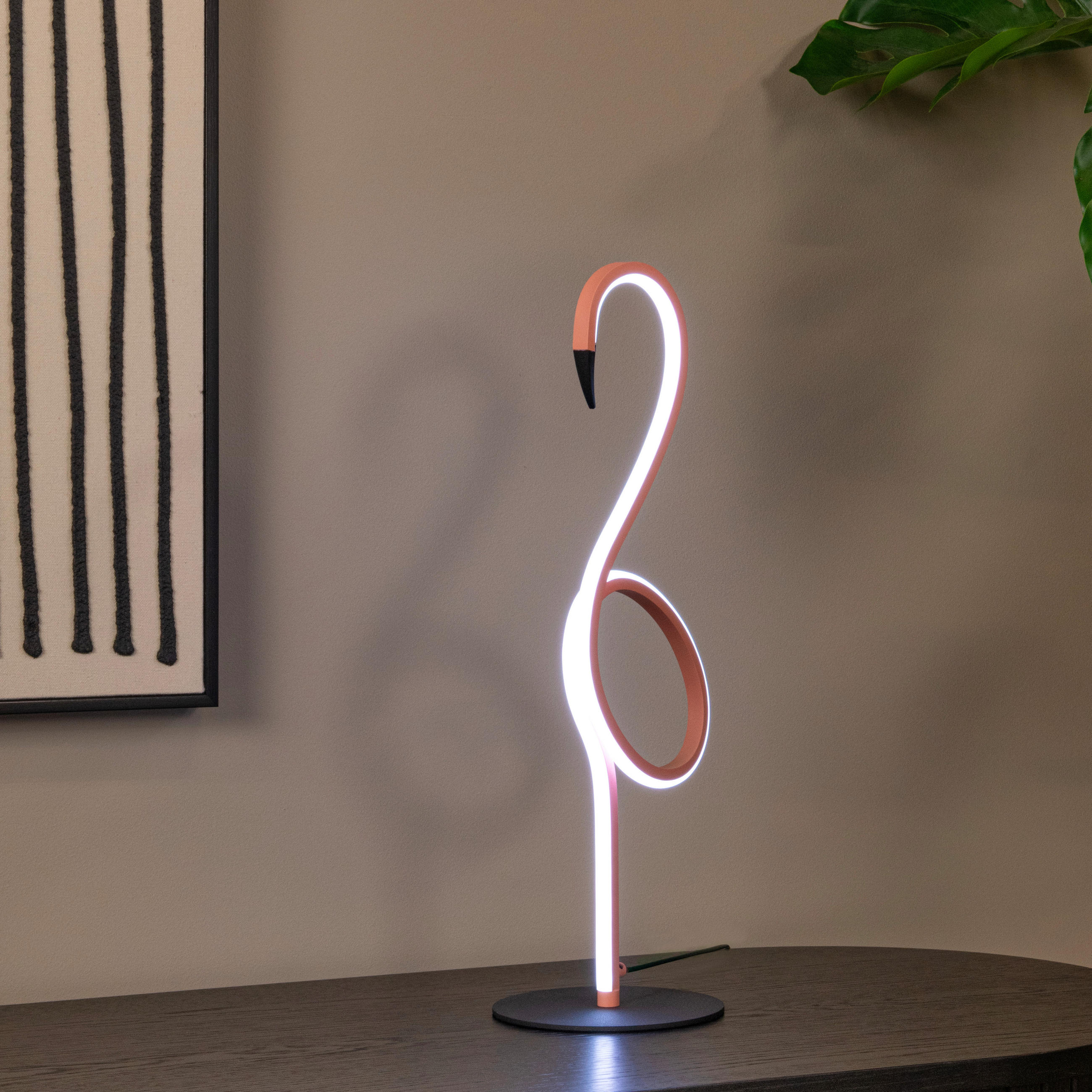 LED-TISCHLEUCHTE FLAMINGO 15/18.1/49.5 cm   - Schwarz, LIFESTYLE, Metall (15/18.1/49.5cm) - Lucide