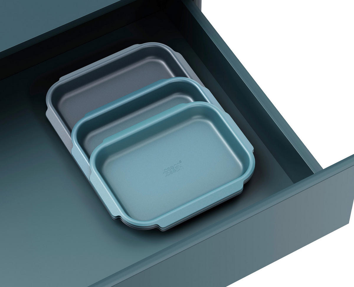 BACKBLECH Nest 30/41/4,96 cm  - Blau, Basics, Kunststoff/Metall (30/41/4,96cm) - Joseph Joseph
