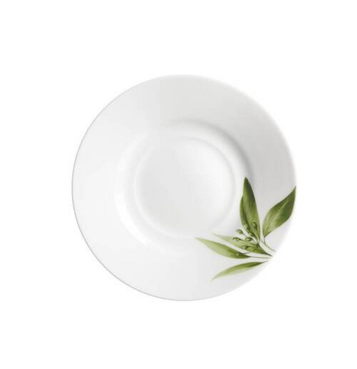 TANIERIK POD ŠÁLKU porcelán keramika  - biela/zelená, Konventionell, keramika (15/15/2cm) - Ritzenhoff Breker