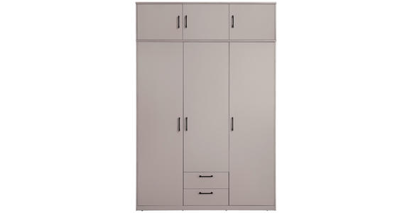 AUFSATZSCHRANK 157/43/54 cm   - Kaschmir/Schwarz, Basics, Holzwerkstoff/Metall (157/43/54cm) - Xora