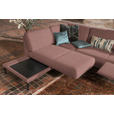 ECKSOFA in Flachgewebe Hellrot  - Hellrot/Anthrazit, Design, Textil/Metall (230/254cm) - Ambiente