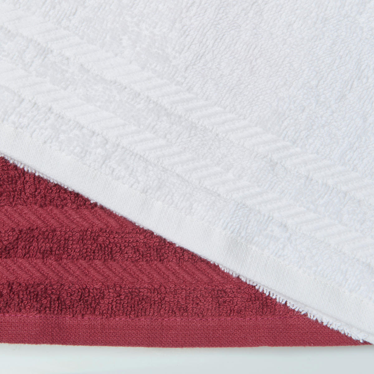 FROTTIERSET Santo Rot, Weiß 6-teilig  - Rot/Weiß, Basics, Textil - Esposa