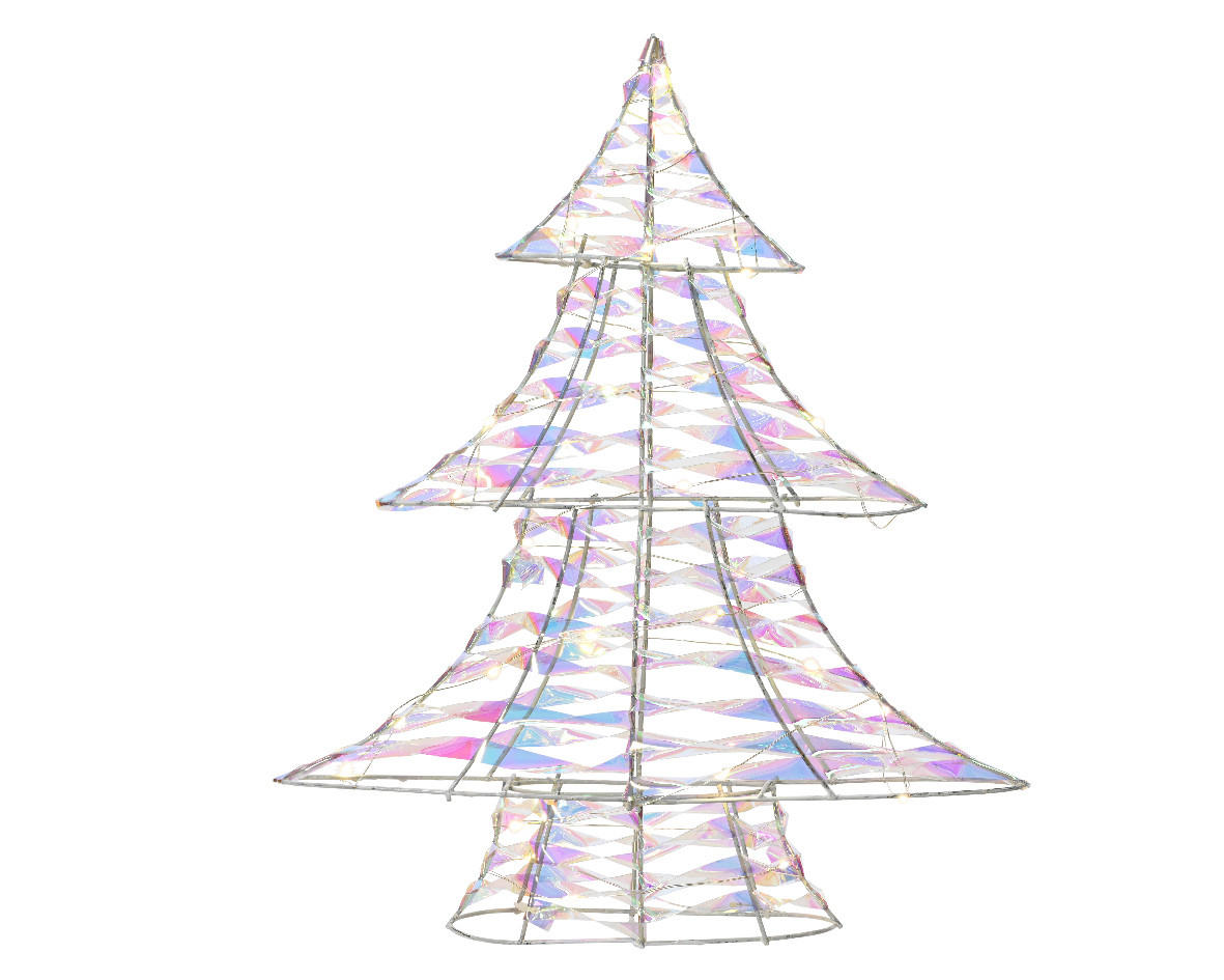 OKRASNA LED-SVETILKA   //// - srebrne barve, Basics, umetna masa (48/60/11cm)