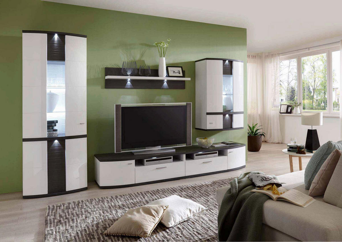 REGAL ZA DNEVNI BORAVAK   - boje aluminija, Design, staklo/drvni materijal (327,6/208,6/50cm) - Xora