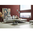 ECKSOFA in Chenille, Flachgewebe Silberfarben  284/180 cm  - Silberfarben/Schwarz, Design, Textil/Metall (284/180cm) - Dieter Knoll