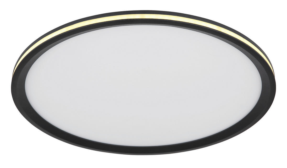 LED-DECKENLEUCHTE 39 W  40/5 cm    - Opal/Schwarz, Design, Kunststoff/Metall (40/5cm) - Globo