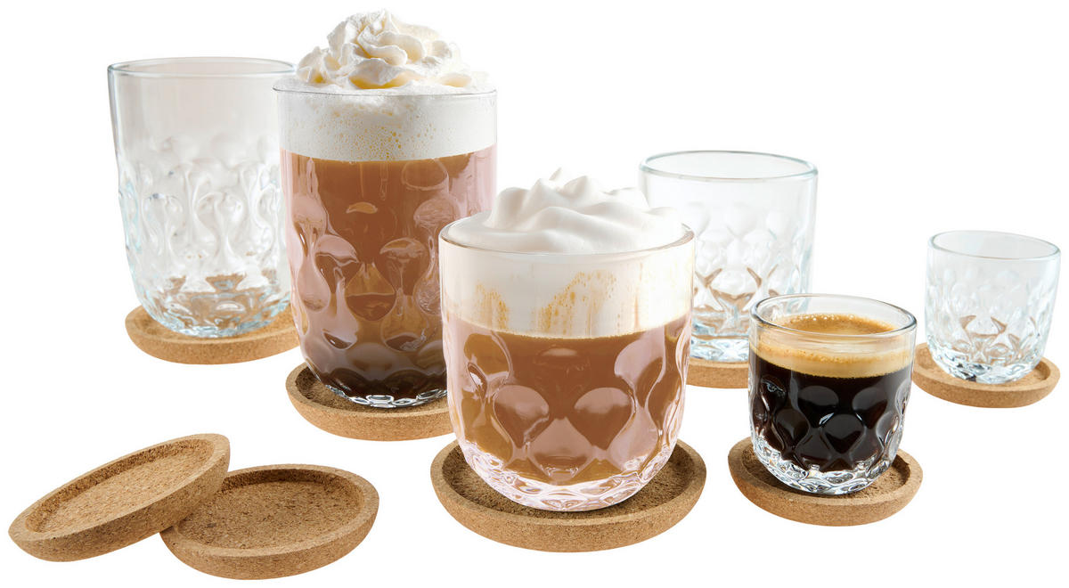 ESPRESSOGLAS GOCCE  - Klar, Design, Glas (5,2/5,6/5,2cm) - Leonardo