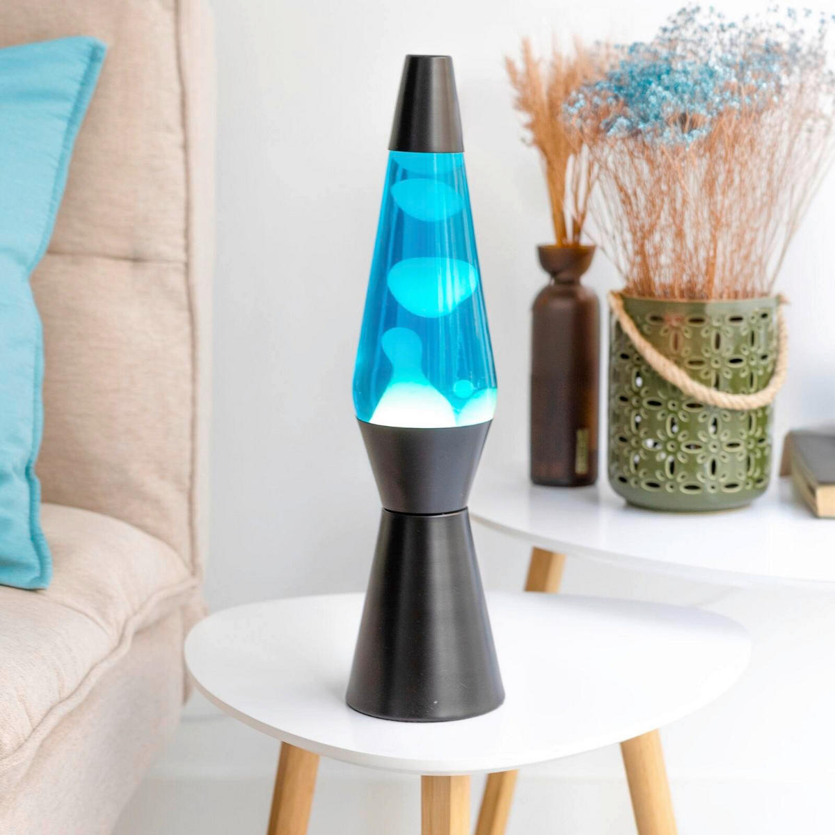 LAVALEUCHTE - Blau/Schwarz, Basics, Metall (11.2/11.2/40cm)