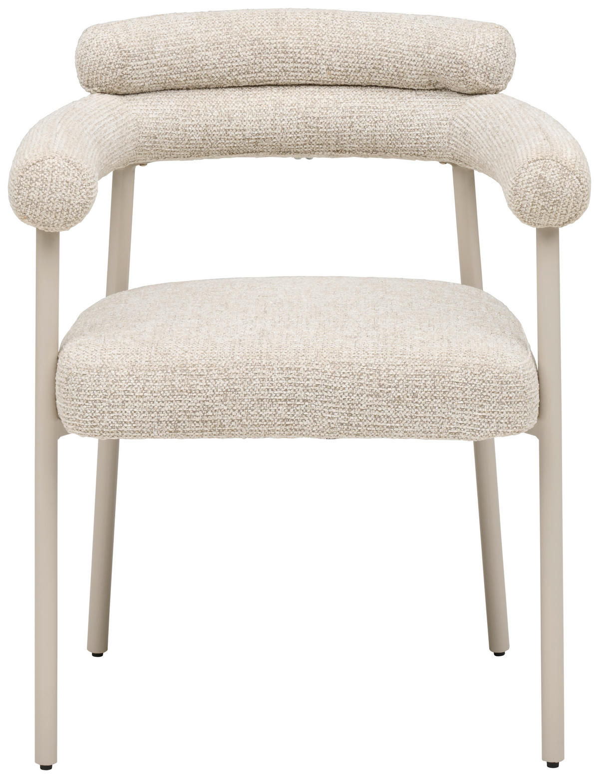 ARMLEHNSTUHL   Webstoff  - Beige/Creme, MODERN, Textil/Metall (65/79/58cm) - MID.YOU