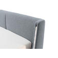 POLSTERBETT Beleuchtung 140/200 cm  in Grau  - Schwarz/Grau, MODERN, Textil/Metall (140/200cm) - Novel