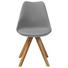 STUHL Lederlook Buche massiv Buchefarben, Grau - Buchefarben/Grau, Design, Holz/Kunststoff (48,5/82/54cm) - Carryhome STUHL Lederlook Buche massiv Buchefarben, Grau - Buchefarben/Grau, Design, Holz/Kunststoff (48,5/82/54cm) - Carryhome