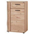 SCHUHSCHRANK 65/109/41 cm  - Eichefarben/Schwarz, Natur, Holz/Holzwerkstoff (65/109/41cm) - Linea Natura