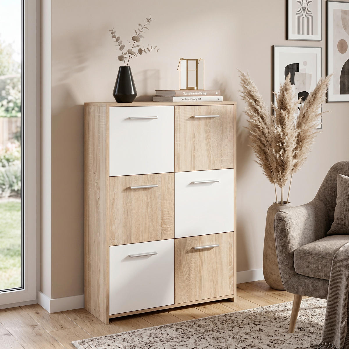 HIGHBOARD  77/115/30 cm  - Alufarben/Weiß, Basics, Holzwerkstoff/Kunststoff (77/115/30cm) - MID.YOU