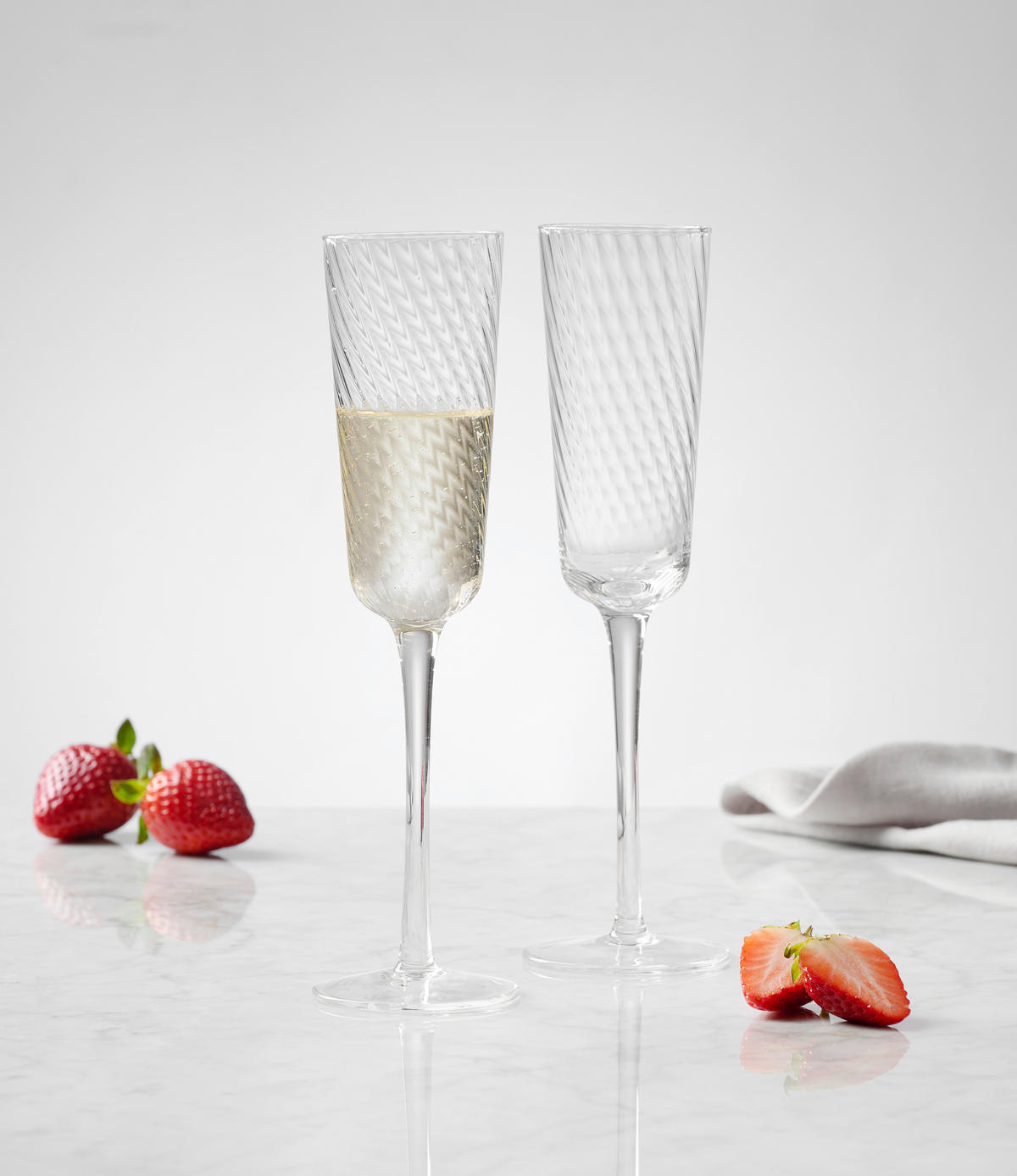 SKLENICE NA SEKT - čiré, Trend, sklo (7/25,5cm) - Novel