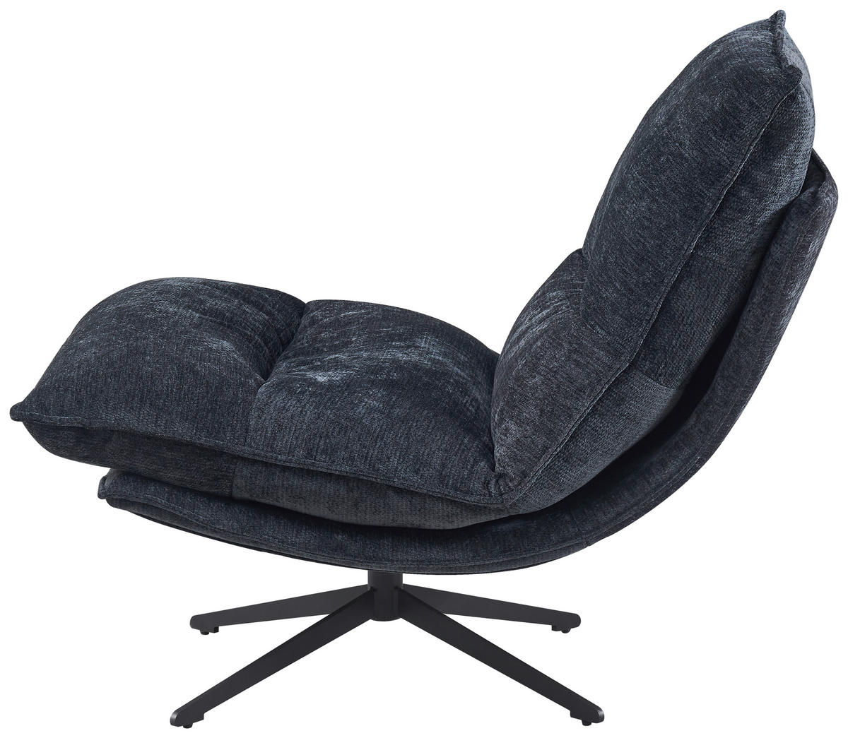 SESSEL 76/84/99 cm  in Struktur Schwarz  - Schwarz, Basics, Textil/Metall (76/84/99cm) - Carryhome