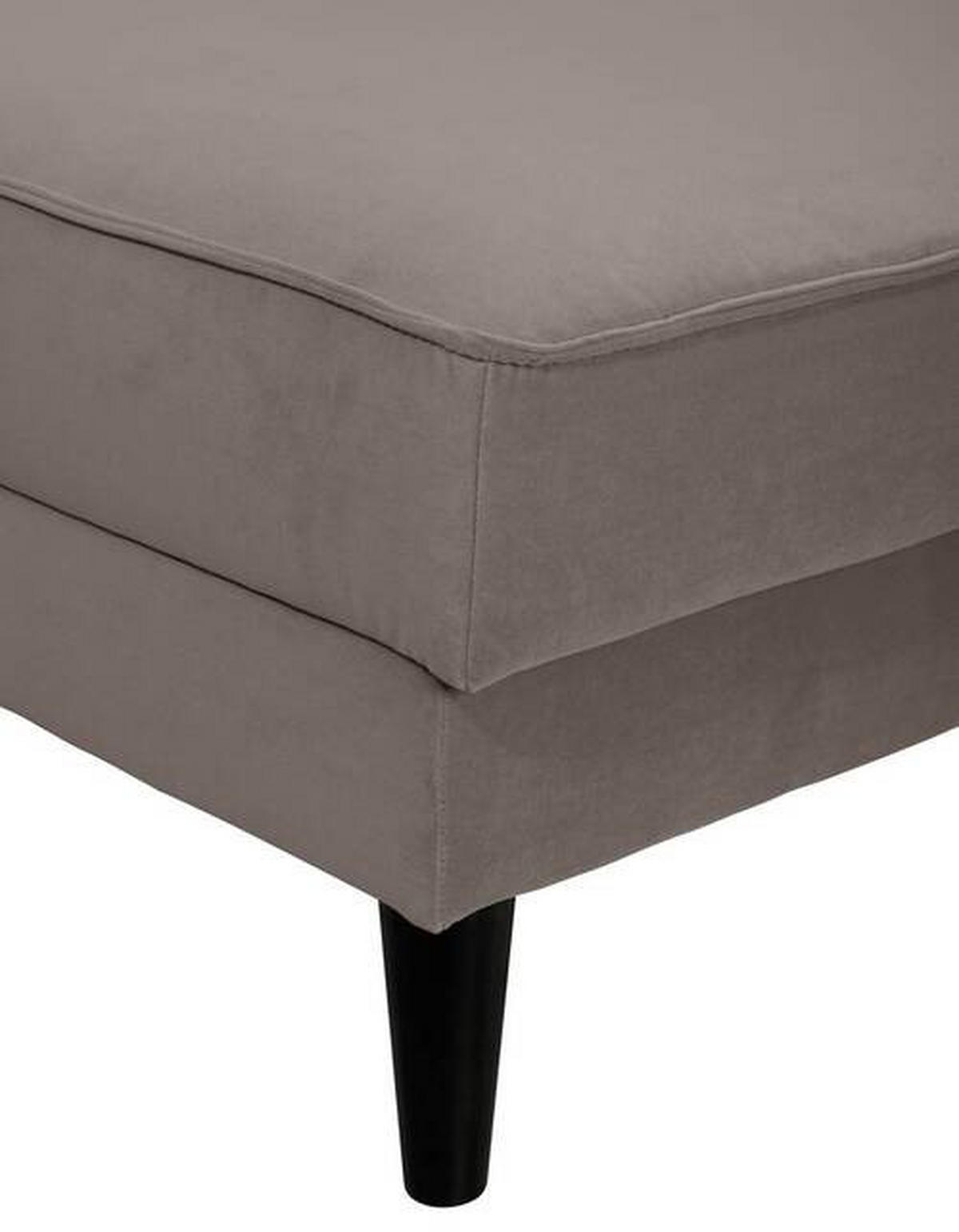 ECKSOFA in Velours Taupe  - Taupe/Wengefarben, Modern, Holz/Textil (277/167cm) - Trendmanufaktur