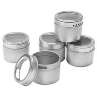 SET POSUDICA ZA ZAČINE        6/5,5 cm      - prozirna/srebrna, Osnovno, metal/plastika (6/5,5cm) - Homeware Profession.