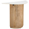 KONSOLENTISCH Mangoholz vollmassiv Naturfarben, Weiß  - Naturfarben/Weiß, Design, Holz/Stein (100/76/40cm) - Livetastic