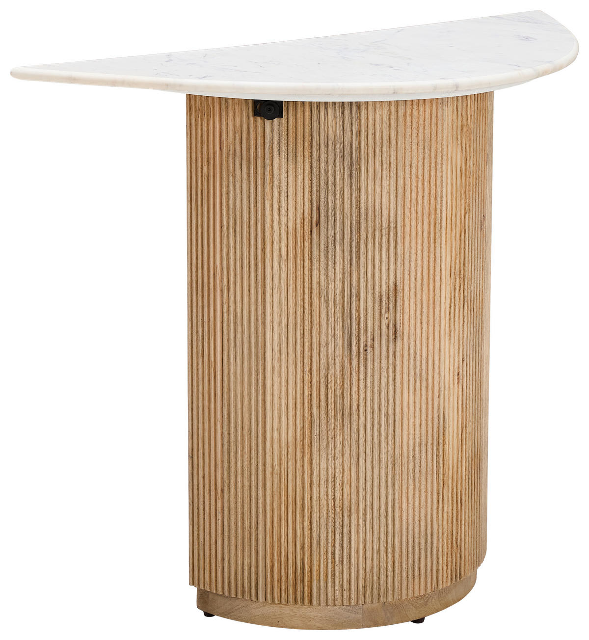 KONSOLENTISCH Mangoholz vollmassiv Naturfarben, Weiß  - Naturfarben/Weiß, Design, Holz/Stein (100/76/40cm) - Livetastic