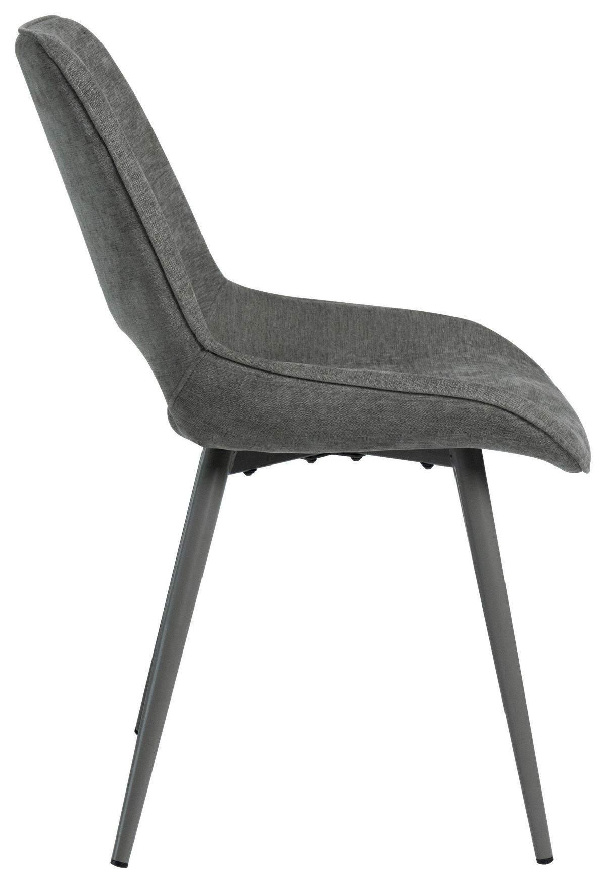 STUHL   Samt  Grau  - Grau, MODERN, Textil/Metall (50/86/62cm) - Livetastic