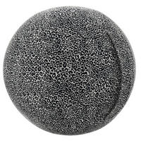 SITZBALL Plüsch Leoprint Schwarz, Weiß  - Schwarz/Weiß, Design, Textil (65cm) - Stylife