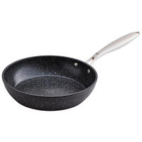 PONEV ZA PEČENJE 24/5 cm keramična prevleka  - barve nerjavečega jekla/črna, Basics, kovina (24/5cm) - Homeware Profession.