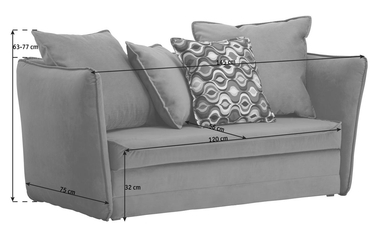 JUGEND- UND KINDERSOFA Mikrofaser Lila, Pink  - Pink/Lila, Design, Kunststoff/Textil (145/63/75cm) - Livetastic