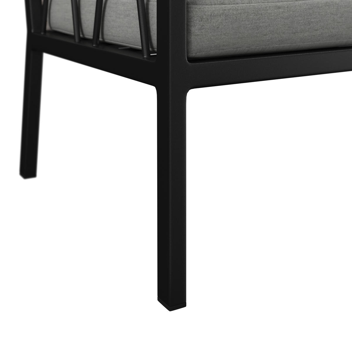 2-SITZER-BANK 120/84,5/81,5 cm  Aluminium  - Anthrazit/Grau, Design, Textil/Metall (120/84,5/81,5cm) - Amatio