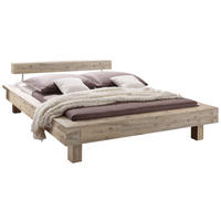 BALKENBETT 200/200 cm  Akaziefarben   - Akaziefarben, Natur, Holz (200/200cm) - Hasena