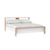 BETT 180/200 cm  in Eichefarben, Weiß  - Eichefarben/Weiß, KONVENTIONELL (180/200cm) - Boxxx