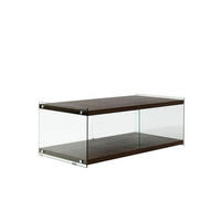 BEISTELLTISCH in Holz, Glas 120/45/60 cm  - Hellbraun, Design, Glas/Holz (120/45/60cm) - Kayoom