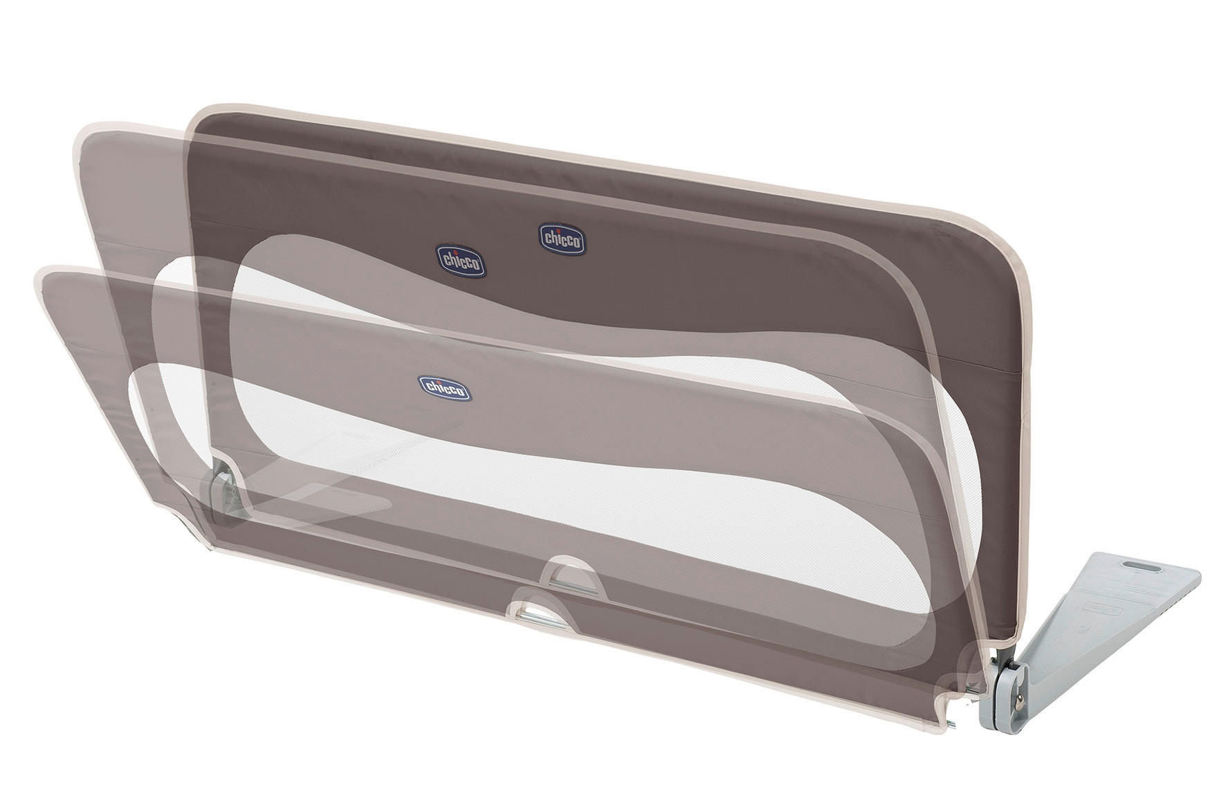 BETTSCHUTZGITTER 95/46 cm  - Braun, Basics, Textil/Metall (95/46cm) - Chicco
