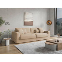 BIGSOFA FABIO E Mikrofaser Sandfarben  - Sandfarben/Schwarz, MODERN, Kunststoff/Textil (264/87/108cm) - Sit & More