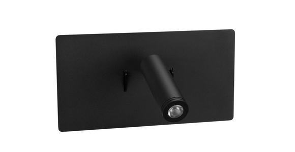 LED-WANDLEUCHTE LANCASTER - Schwarz, Basics, Metall (23/9-16/12cm) - Novel