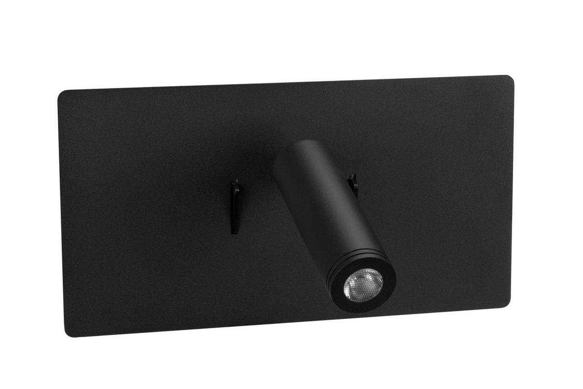 NÁSTĚNNÉ LED SVÍTIDLO, 23/9-16/12 cm - černá, Basics, kov (23/9-16/12cm) - Novel