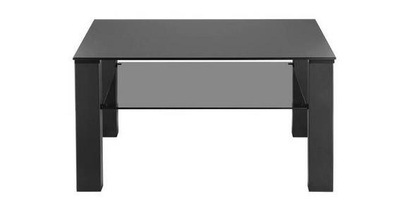 COUCHTISCH in Metall, Glas 80/80/42 cm  - Schwarz/Grau, Design, Glas/Metall (80/80/42cm) - Novel