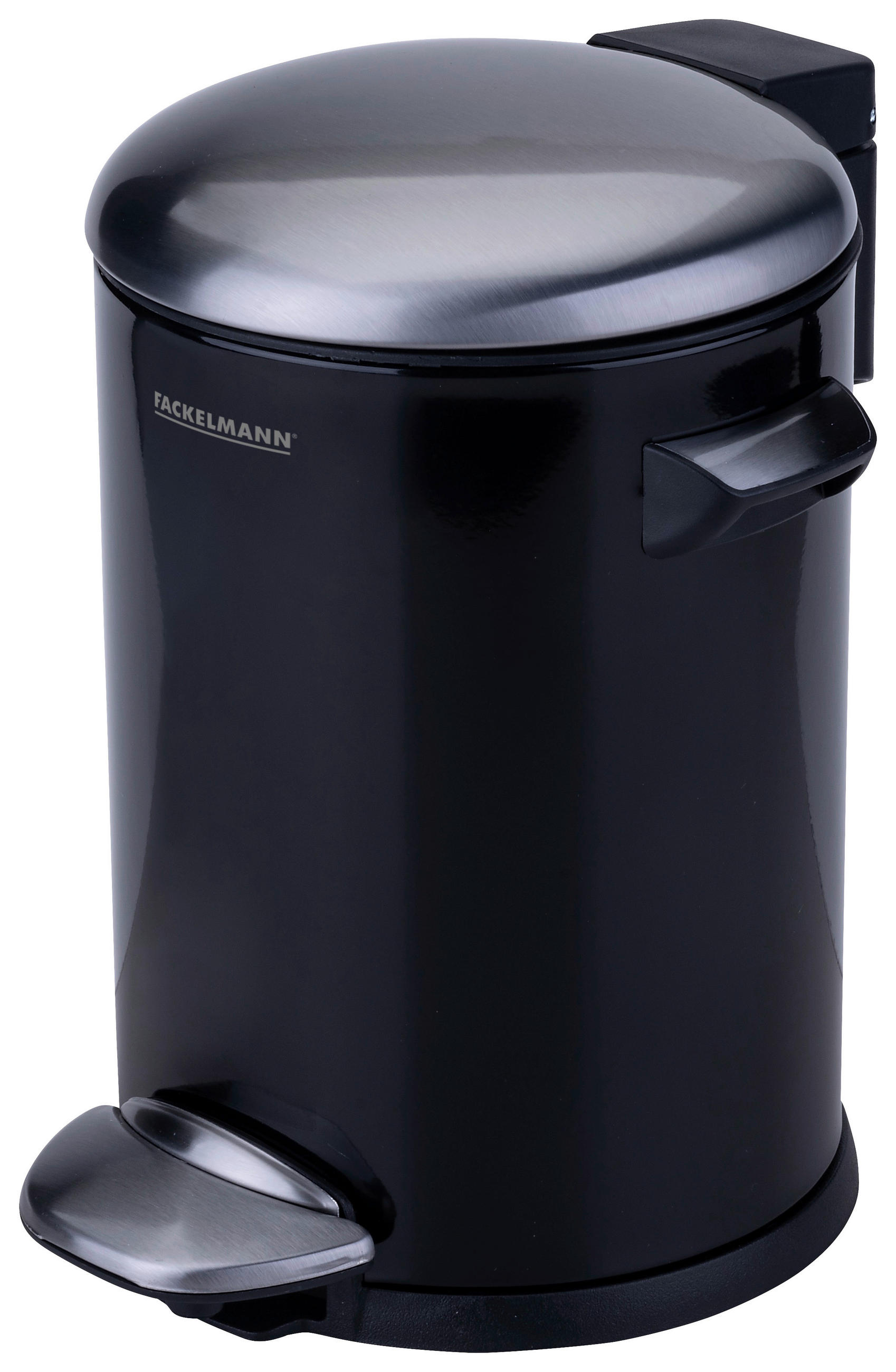 ABFALLSAMMLER Paris 3 L  - Schwarz, Basics, Kunststoff/Metall (26cm) - Fackelmann