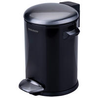 ABFALLSAMMLER Paris 3 L  - Schwarz, Basics, Kunststoff/Metall (26cm) - Fackelmann