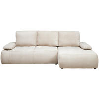 ECKSOFA Naturfarben Webstoff  - Schwarz/Naturfarben, KONVENTIONELL, Kunststoff/Textil (282/162cm) - Carryhome