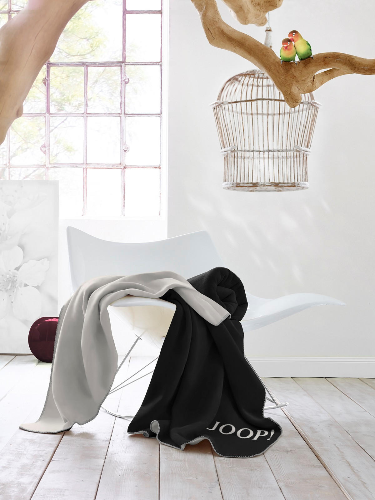 DEKORATIVNA ODEJA  MELANGE DOUBLEFACE  150/200 cm       siva, črna  - siva/črna, Design, tekstil (150/200cm) - Joop!