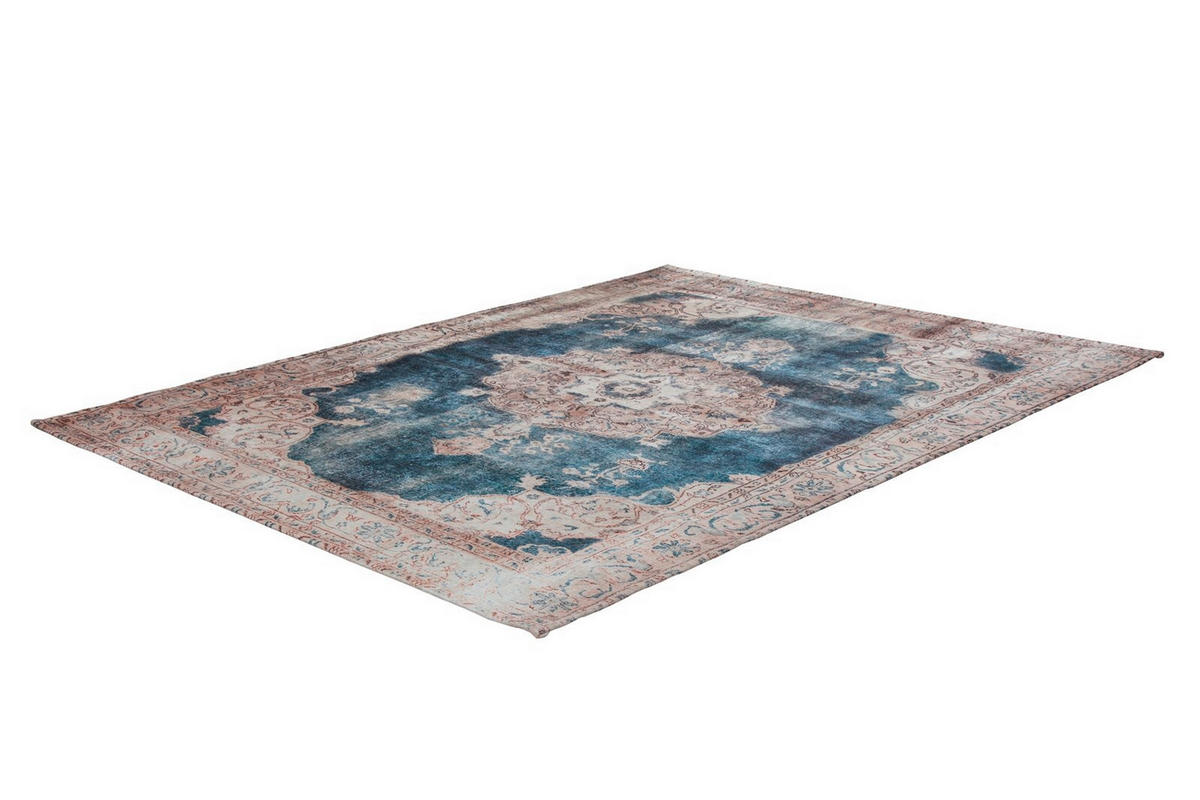 FLACHWEBETEPPICH 160/230 cm Vintage 8400 Creme / Blau Blau, Creme  - Blau/Creme, KONVENTIONELL, Textil (160/230cm)