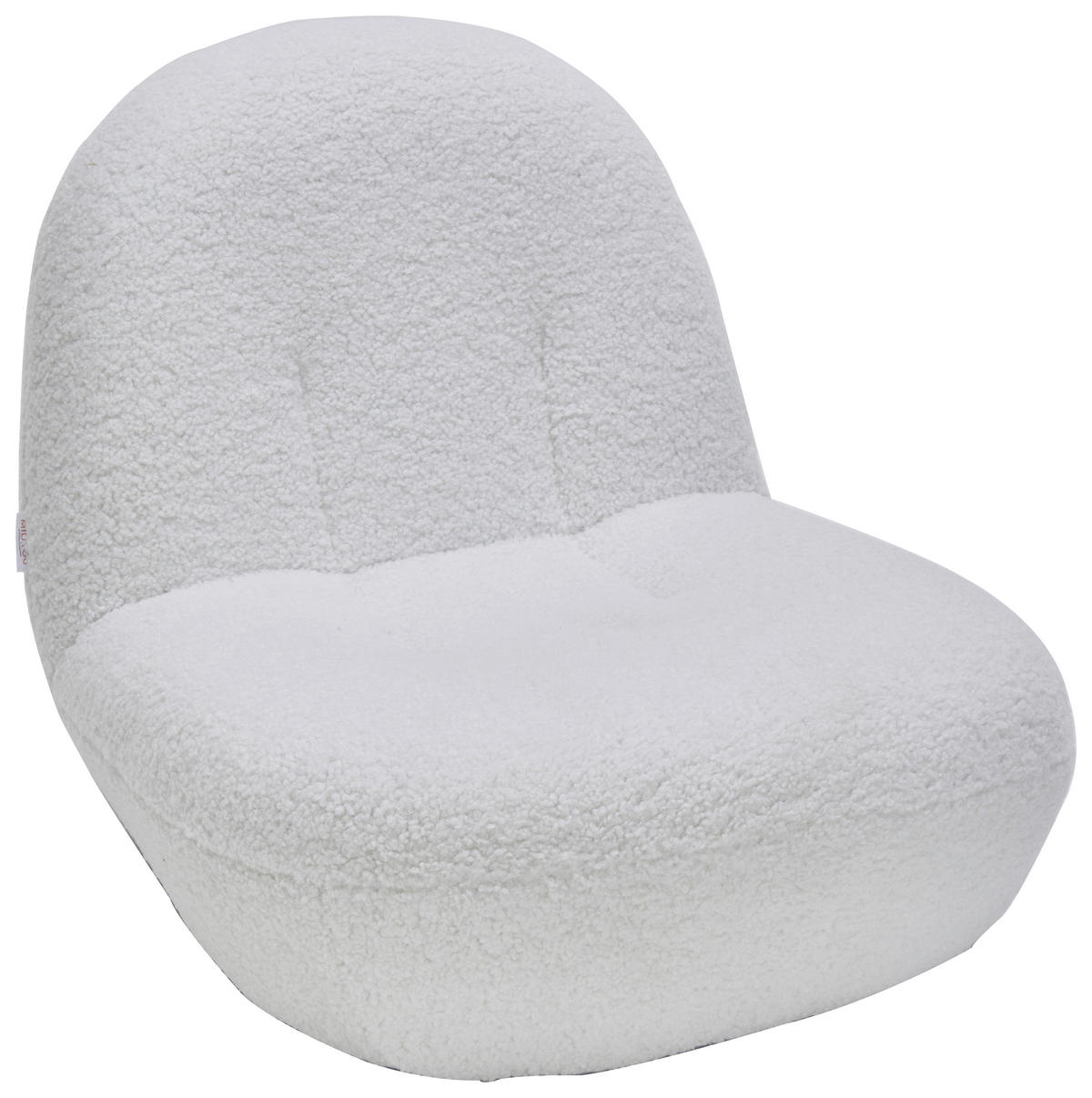 SESSEL Bouclé Weiß    - Schwarz/Weiß, MODERN, Textil/Metall (74/67/93cm) - MID.YOU